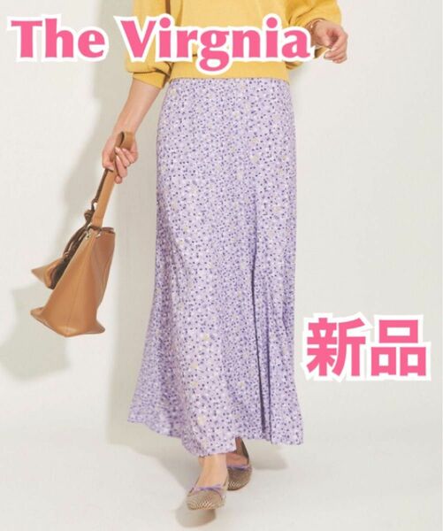 【新品】The Virgnia ザヴァージニア ジャガード花柄セミタイトスカート　レディースオフィスカジュアル　綺麗め大人可愛い
