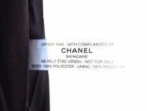 【Used 展示品】 シャネル CHANEL ノベルティ コスメポーチ SUBLIMAGE サブリマージュ ヴァニラ 起毛生地 凹凸 プレス花柄 黒 SKINCARE_画像9