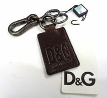 ドルチェ&ガッバーナ キーホルダー D&G ロゴ ブラウン34_画像1