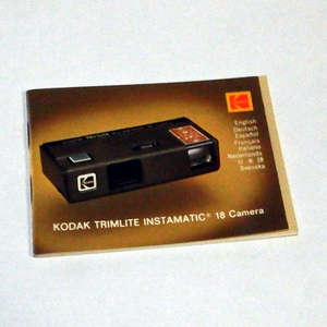 ACB6303　コダック　ポケットカメラ　TRIMLITE INSTAMATIC 18用　取説　8か国語