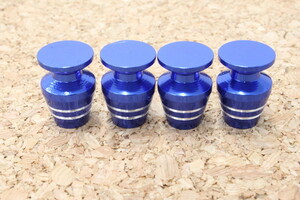 汎用エアバルブキャップ ボトル型 ホイール ホイル ナット キャリパー ブルー　青