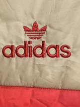 L adidas / アディダス レトロ中綿ダウンベスト レッド×ベージュ_画像3