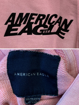 S AMERICAN EAGLE / アメリカンイーグル ピンク AE プリント パーカー フーデッド_画像3