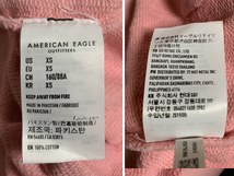 S AMERICAN EAGLE / アメリカンイーグル ピンク AE プリント パーカー フーデッド_画像6