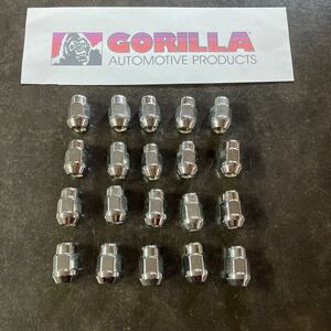 GORILLA ゴリラ ホイルナット　M12x1.5 HEX21全長36mmクローム 20個セット　②