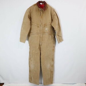 Carhartt カーハート ダック地 オールインワン つなぎ ワークウェア ダック生地 作業着 ブラウン ( メンズ 50 ) 中古 古着 M7731