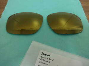 処分価格！★オークリー スリバー用 カスタム偏光レンズ　OAKLEY SLIVER BRONZE GOLD Color Polarized★ 