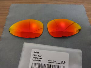 処分価格！★オークリー スカー 用 カスタム偏光レンズ FIRE RED Polarized 新品　Oakley SCAR Sunglasses