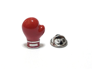 【ラペルピン★ピンズ】ボクシング　グローブ　ボクサー　チャンピオン　格闘技　レッド　赤　pin-0576