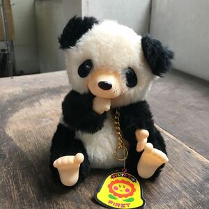 美品 ファースト社 タグ付き 貴重 おしゃぶり パンダ ぬいぐるみ 昭和レトロ 中古 モンチッチ風 人形