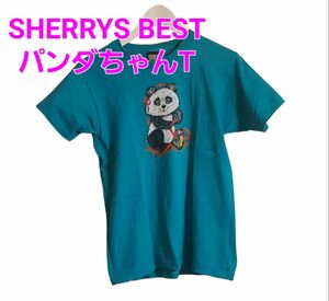 90'S SHERRYS BEST パンダプリントtシャツcollarグリーン系