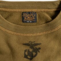 【美品】FREEWHEELERS POWER WEAR【U.S.M.C. DEVIL DOG SET-IN SLEEVE SWEAT WITH POCKET】42 スウェット 2304214_画像3