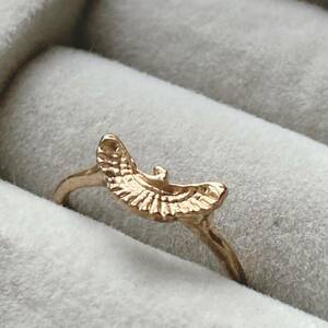  Vintage ring Wing hawk Gold plating *vintage jewelry accessories 0964