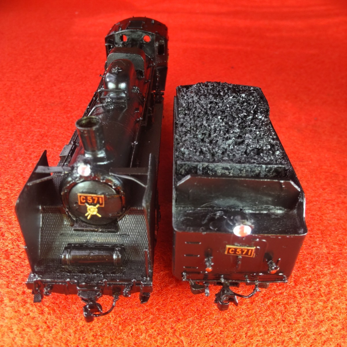 素敵な c57、動作確認済み、蒸気機関車、HOゲージ 鉄道模型