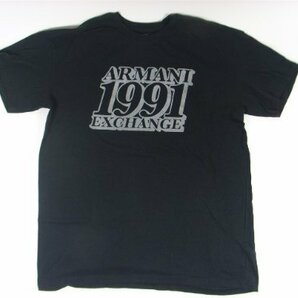 A/Xアルマーニエクスチェンジメンズ男性用1991ロゴTシャツS（ブラック）