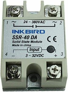 INKBIRD SSR ソリッドステーリレー SSR 25DA/40DA PIDサーモスタット 温度コントローラー AC 24-380V (40DA