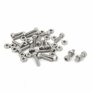 uxcell 六角穴付ボルト 六角ソケットキャップネジ M2.5x10mm ブラック 六角ヘッド マシンボルト