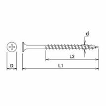 ダイドーハント (DAIDOHANT) 足割れ コーススレッド (呼び径d) 5.1 x (長さL1) 100mm (ラッパ/半ネジ) [鉄/クロメート] (150本入)_画像4