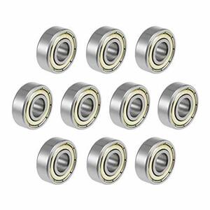 696ZZ深溝玉軸受 騒音レベルZ2 ダブルシール 6 mm x 15 mm x 5 mm 炭素鋼 10個入り