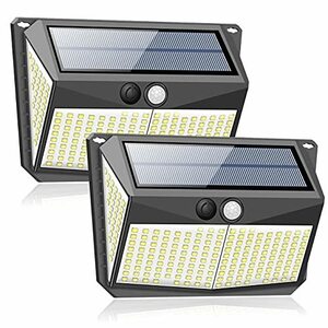 【改良版】高輝度228LED センサーライト ソーラーライト 2個セット 4面発光 ZEEFO 光＆人感センサー 防犯ライト 3つ点灯モード 太陽光発電