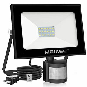 MEIKEE 【2021年改良 2Pプラグ】15w センサーライト 人感 LEDフラッドライト 昼白色 6500K 1500LM PIR屋外センサー投光器 防水照明 駐車場