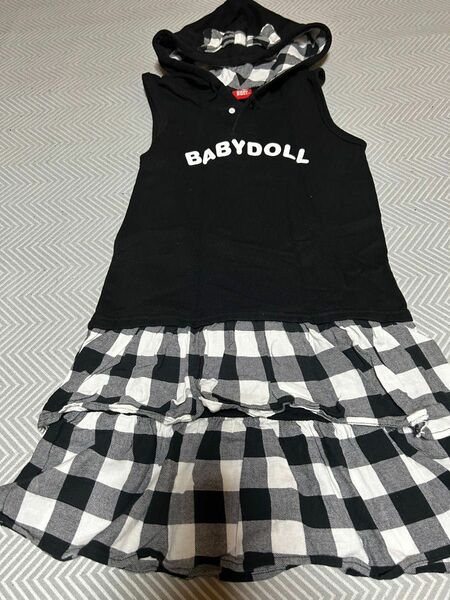 baby doll リボン付きワンピース