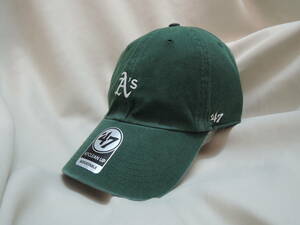 ☆ 47BRAND Athletics Base Runner CLEAN UP Dark Green 最新 人気商品 キャップ ミニロゴ アスレチックス　送料\300~