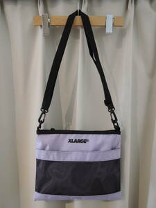 X-LARGE エクストララージ XLARGE STANDARD LOGO SHOULDER BAG サコッシュ　ライトパープル 最新人気商品