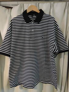 X-LARGE XLARGE エクストララージ EMBROIDERED STRIPED POLO SHIRT ポロシャツ ブラック Lサイズ 人気品 送料￥230～ 値下げ！