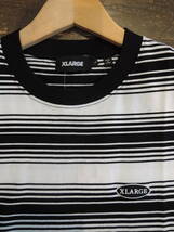 X-LARGE XLARGE エクストララージ EMBROIDERED STRIPED S/S TEE ホワイト Lサイズ 最新人気商品 送料￥230～ 値下げしました！_画像2