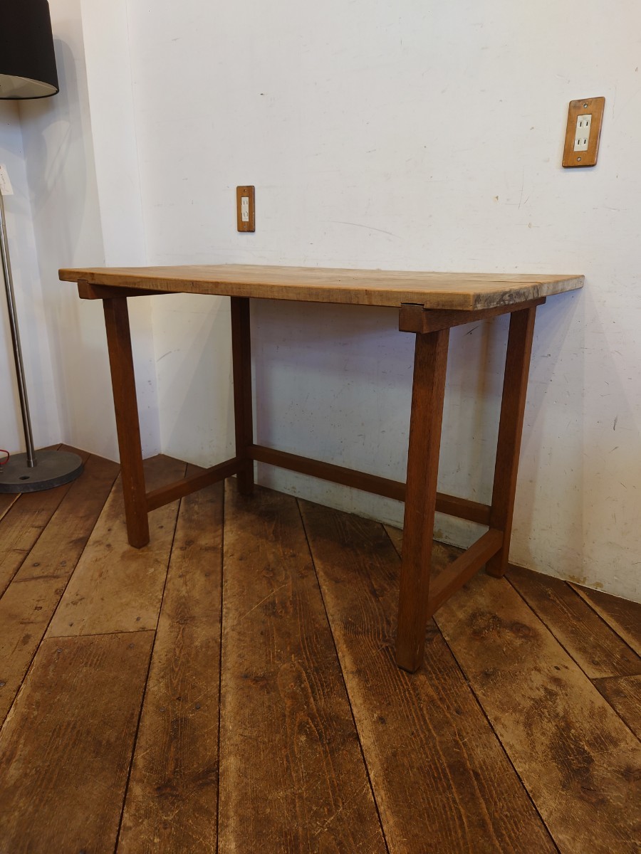 人気色 松材+杉材 折りたたみテーブルB 作業台 机 古家具 古道具