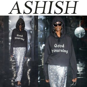 Супер редкая вышивка Ashish Ashish Over -Size Big Silhouette Beads Coolie Overparker