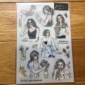 Pion 転写シート 女の子 & Bird 2枚セット 新品未開封品