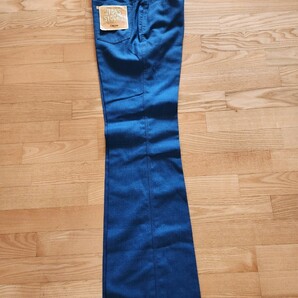 1970年代製 送料込■CACTUS カクタス 57-3000 JEANS SLACKS ジーンズスラックス フレアー ブルー ウエスト74cmの画像1