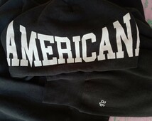 アメリカーナ AMERICANA フード ロゴ パーカー ユナイテッドアローズ スウェット グレー系 裏起毛_画像4