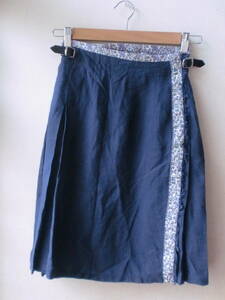  O'Neill obda Brin лен linen Liberty рисунок юбка темно-синий цветочный принт o'neil of dublin