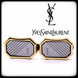 サンローラン YVES SAINT LAURENT カフスボタン シルバー