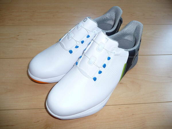 FootJoy FJ FUEL BOA ホワイト／ブラック（55448）25.0cm フットジョイ ゴルフシューズ