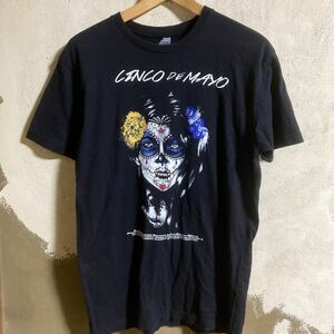 ★コンディション良好! NEXT LEVEL APPAREL Cinco de Mayo 死者の日 Tシャツ