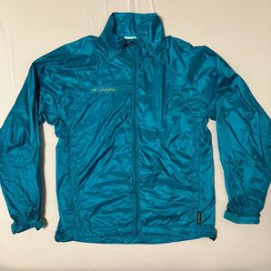 コロンビア Columbia ナイロンジャケット　PM3309 ブルー　濃い水色　登山　アウトドア　ポケッタブル