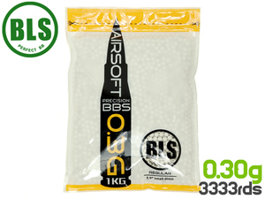 BLS-P-030W1KG　BLS Precision 精密プラスティックBB弾 0.3g 3333発(1kg)