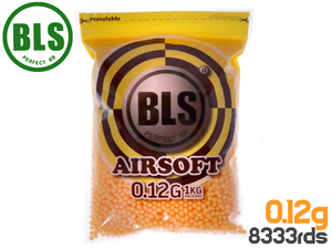 BLS-P-012O1KG　BLS Precision 精密プラスティックBB弾 0.12g 8333発(1kg)