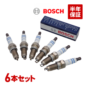 BOSCH スパークプラグ ダブルプラチナ 6本セット 1台分 出荷締切18時 ワーゲン イオス ゴルフ4 ゴルフ5 トゥアレグ 101905606A