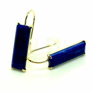 PC1579:K18YG lapis lazuli earrings 