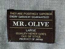 ミスターオリーブ MR.OLIVE ボタン付きロールアップ ボタンダウン シャンブレーシャツ L ライトブルー_画像6