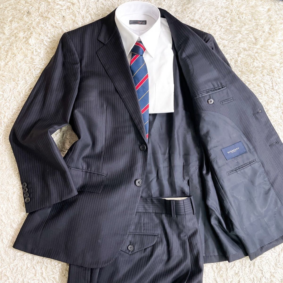 超美品BURBERRYバーバリーイタリア製スリーピーススーツセットアップ