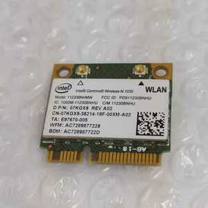 岐阜 即日発 送料63円～ Dell Vostro 3450 3550 など対応無線LAN WIFIカード Intel Centrino Wireless-N 1030 11230BNHMW ★ 管 WD068