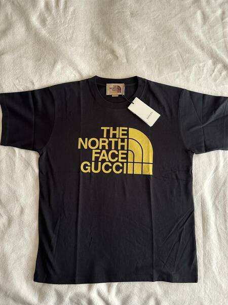 タグ付 GUCCI グッチ × THE NORTH FACE ノースフェイス Tシャツ ブラック サイズ:XS ロゴプリント コラボ 新品未使用 ラスト１枚