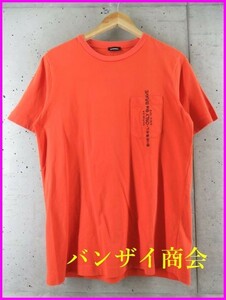 【送料300円可】001c116◆良品です◆DIESEL ディーゼル 胸ポケット 半袖Tシャツ S/カットソー/ジャケット/コート/メンズ/男性/紳士