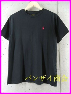 【送料300円可】014c31◆良品◆キッズサイズ◆Ralph Lauren ラルフローレン 半袖Tシャツ L/ブラック黒/ジャケット/ポロシャツ/メンズ/男性